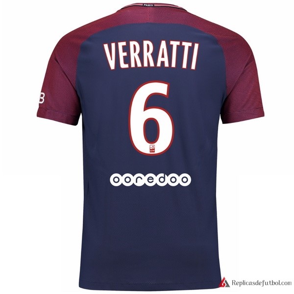 Camiseta Paris Saint Germain Primera equipación Verratti 2017-2018
